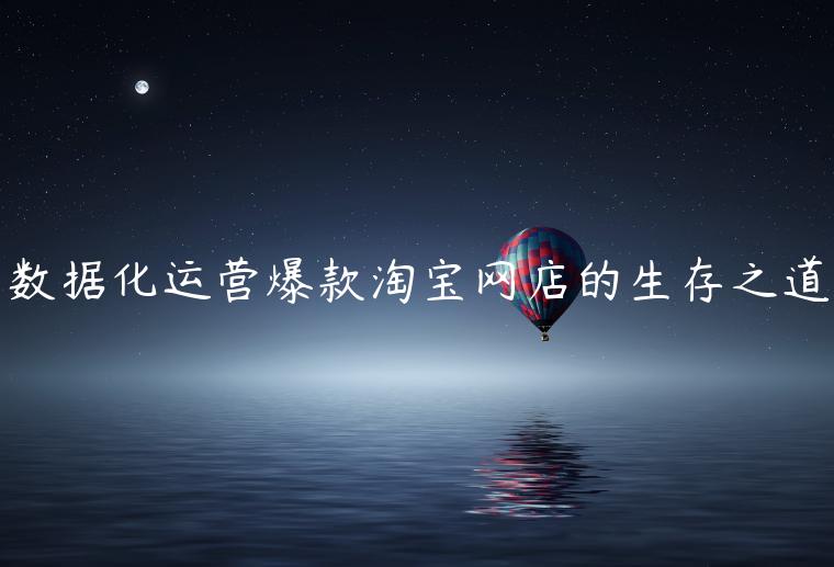 數(shù)據(jù)化運(yùn)營爆款淘寶網(wǎng)店的生存之道